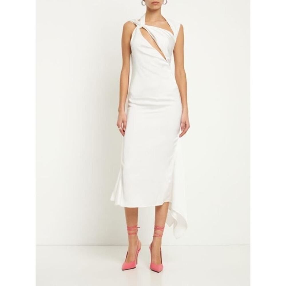 The Attico sam midi dress white IT40/US4
